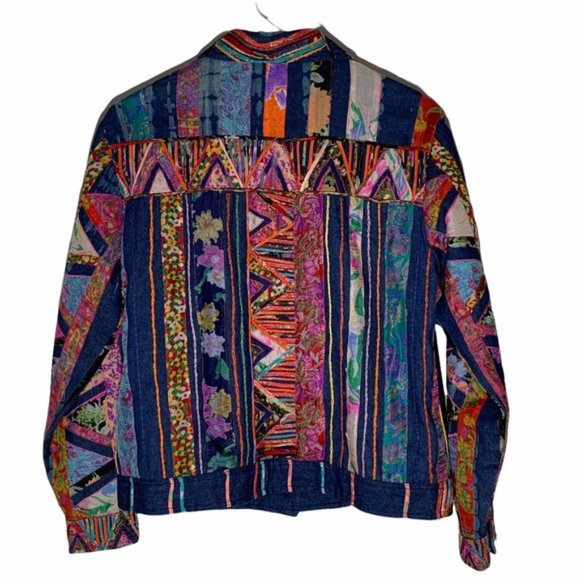 Sandy Starkman Vintage Denim Patchwork Jacket - Picture 8 of 10